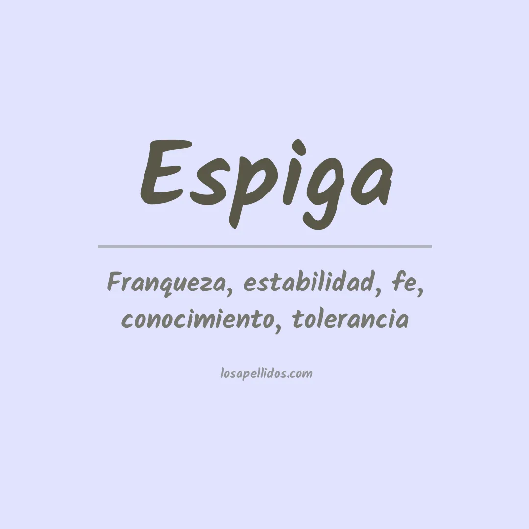 Apellido Espiga