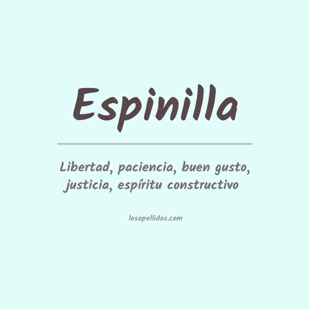 Significado del Apellido Espinilla