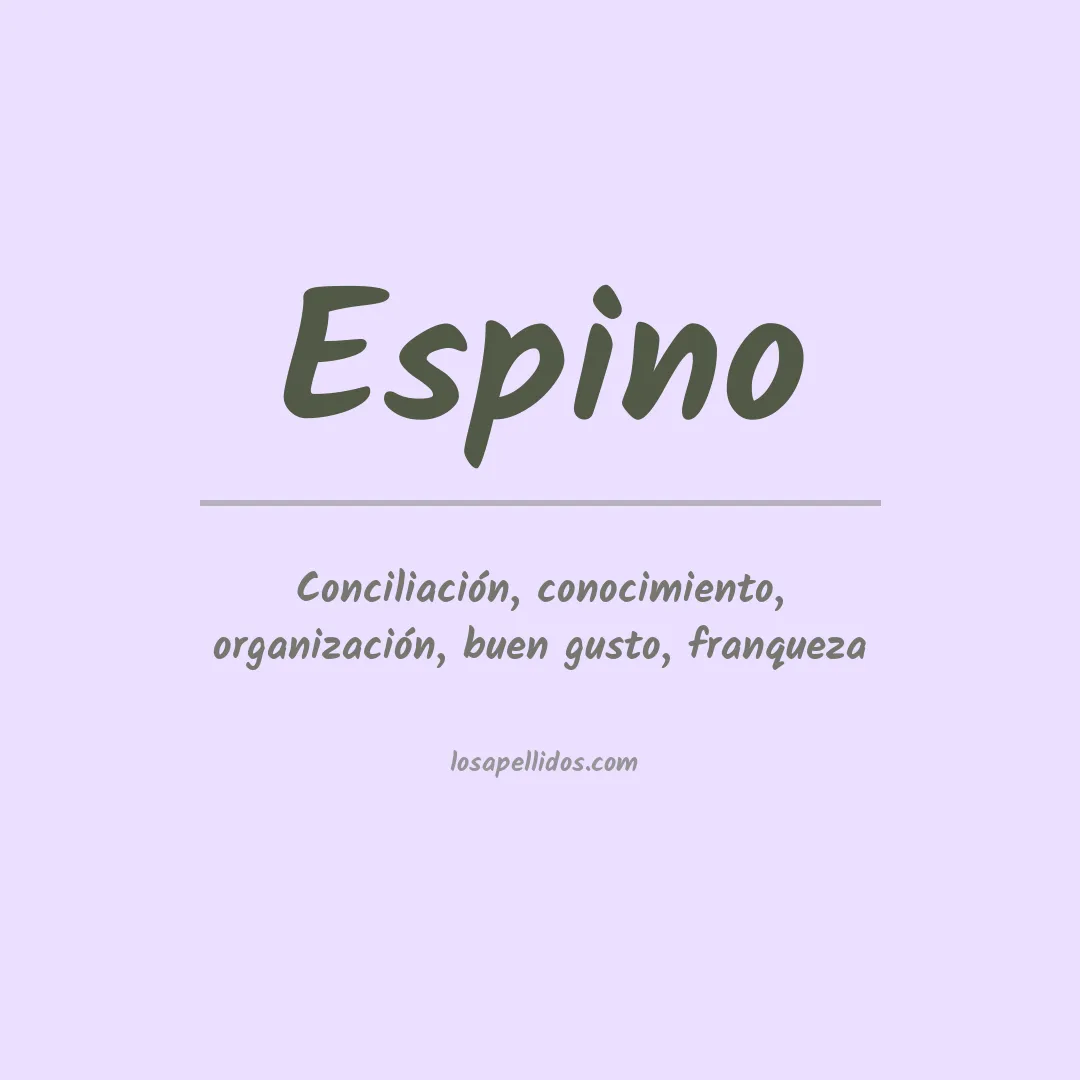 Apellido Espino