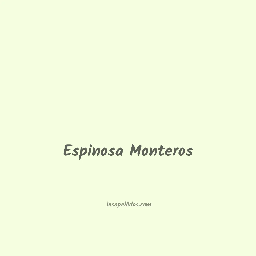 Espinosa monteros en chino