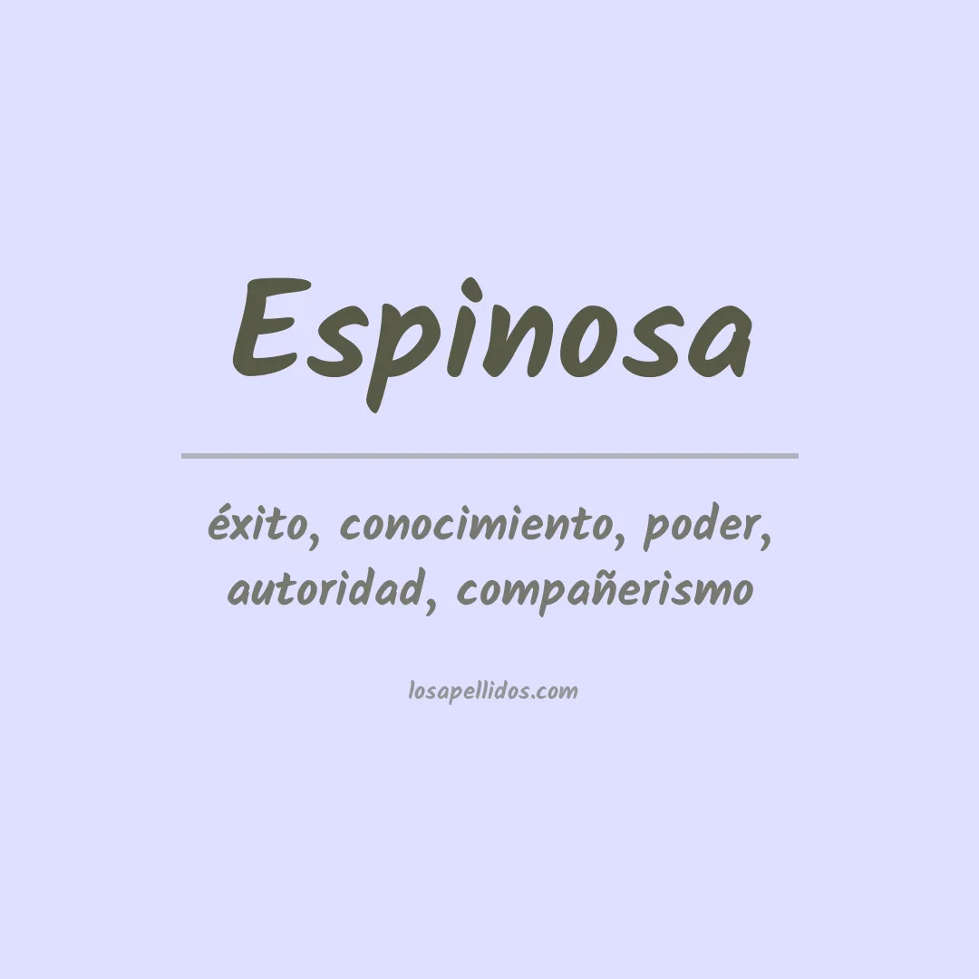 Apellido Espinosa