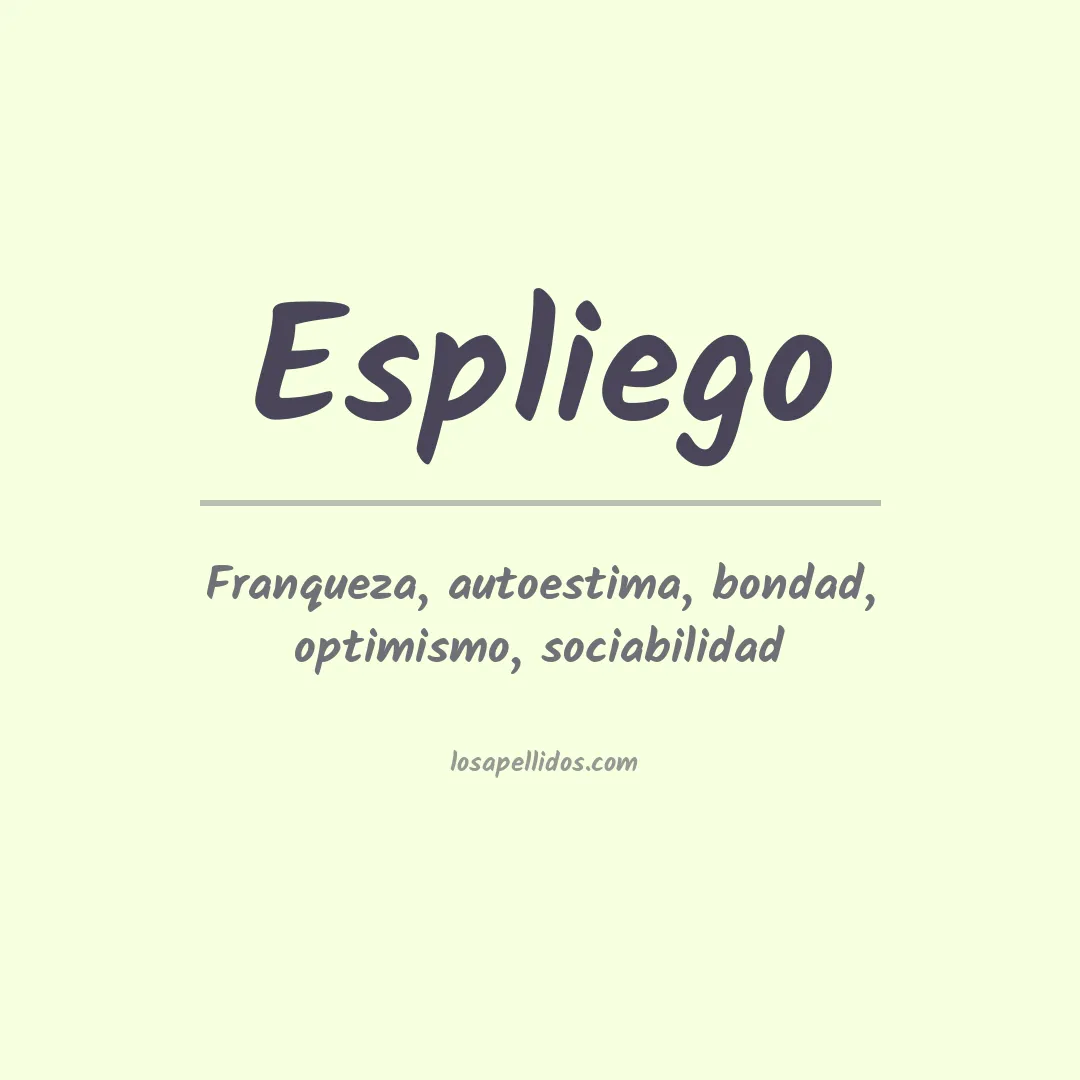 Significado del Apellido Espliego