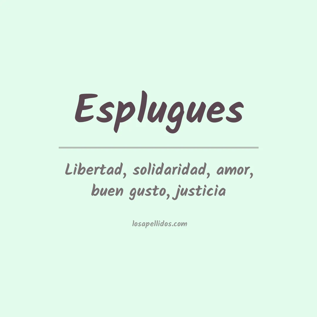 Significado del Apellido Esplugues