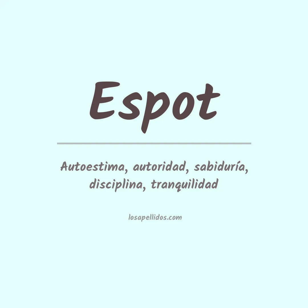 Significado del Apellido Espot