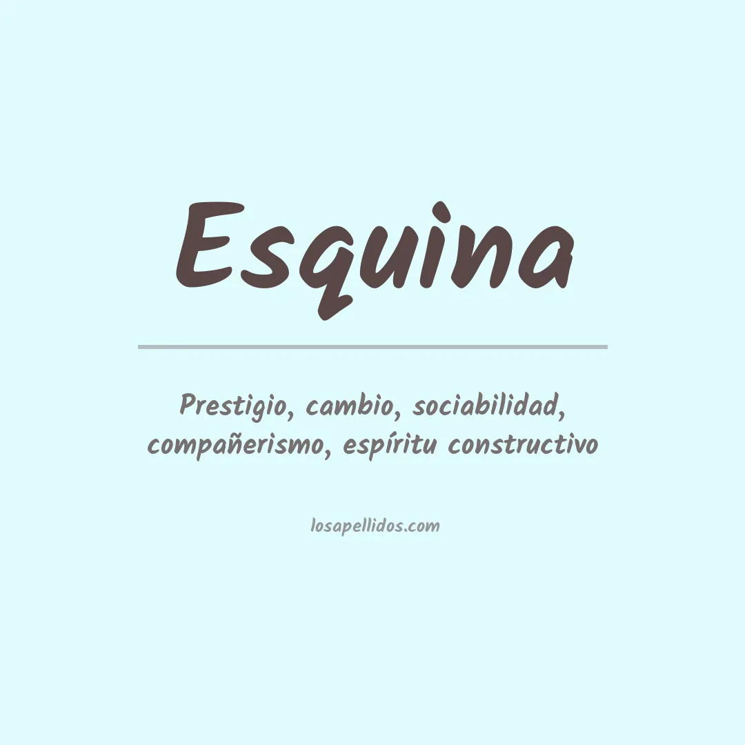 Apellido Esquina
