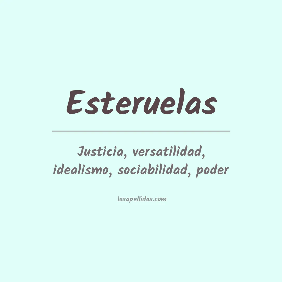 Significado del Apellido Esteruelas