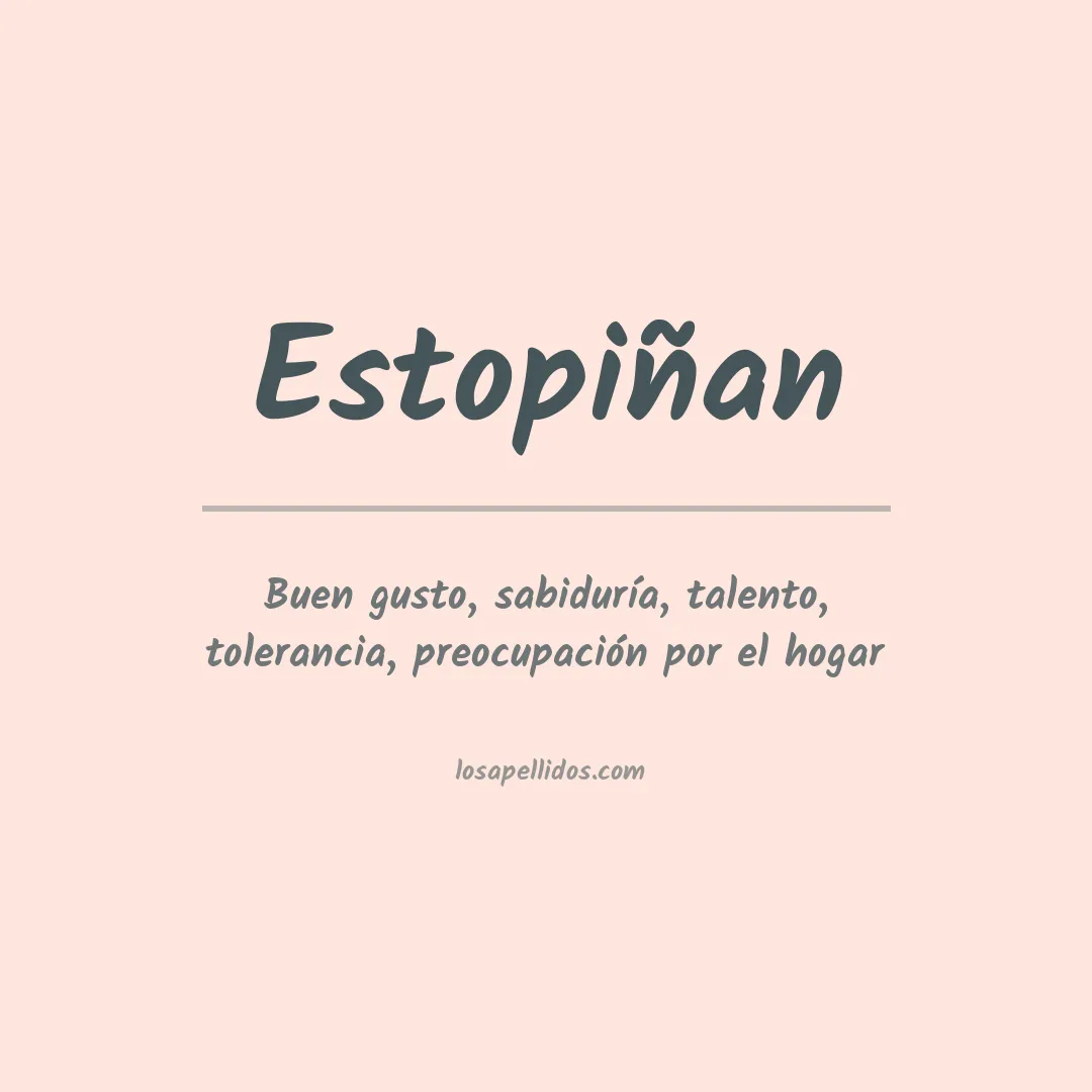 Apellido Estopiñan