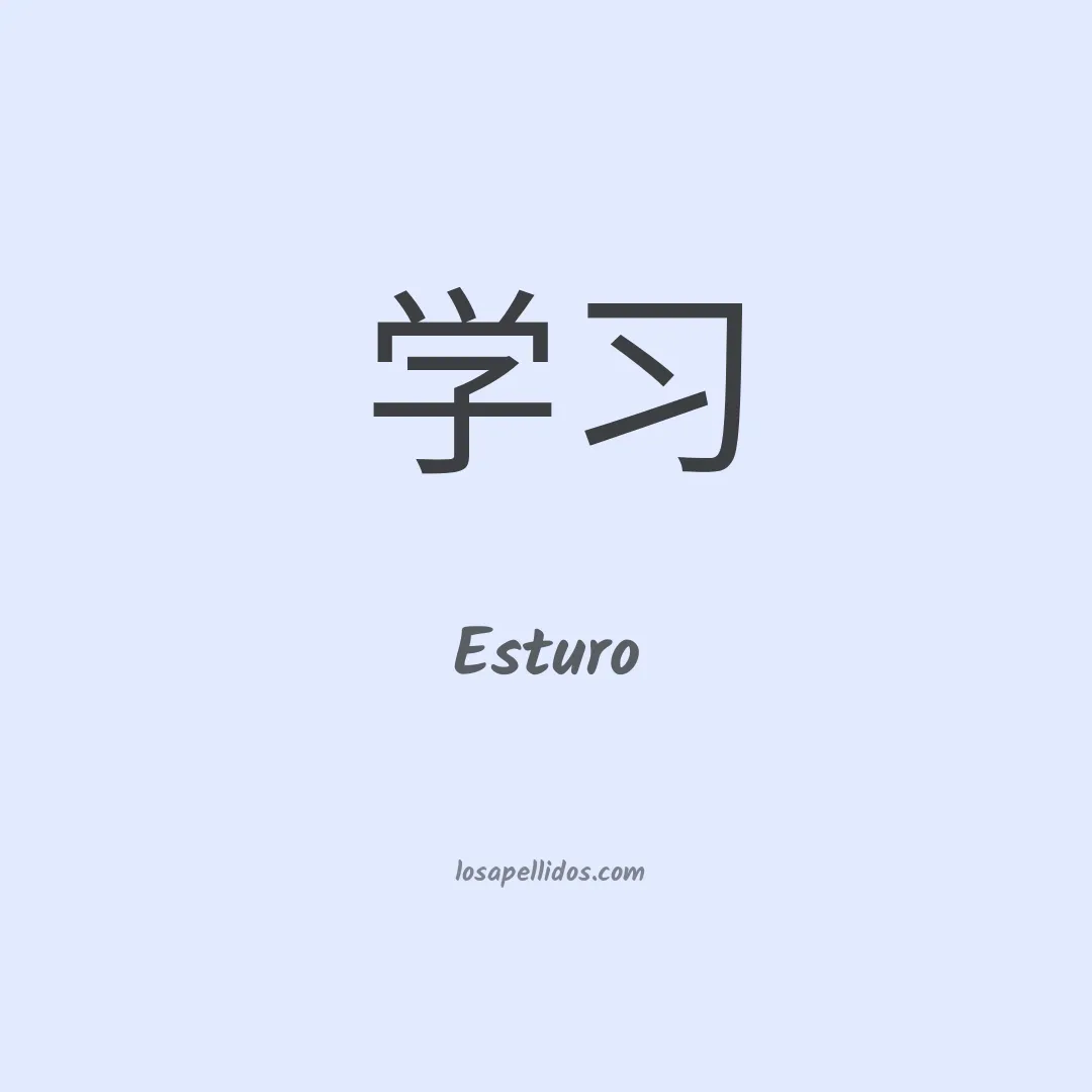 Esturo en chino