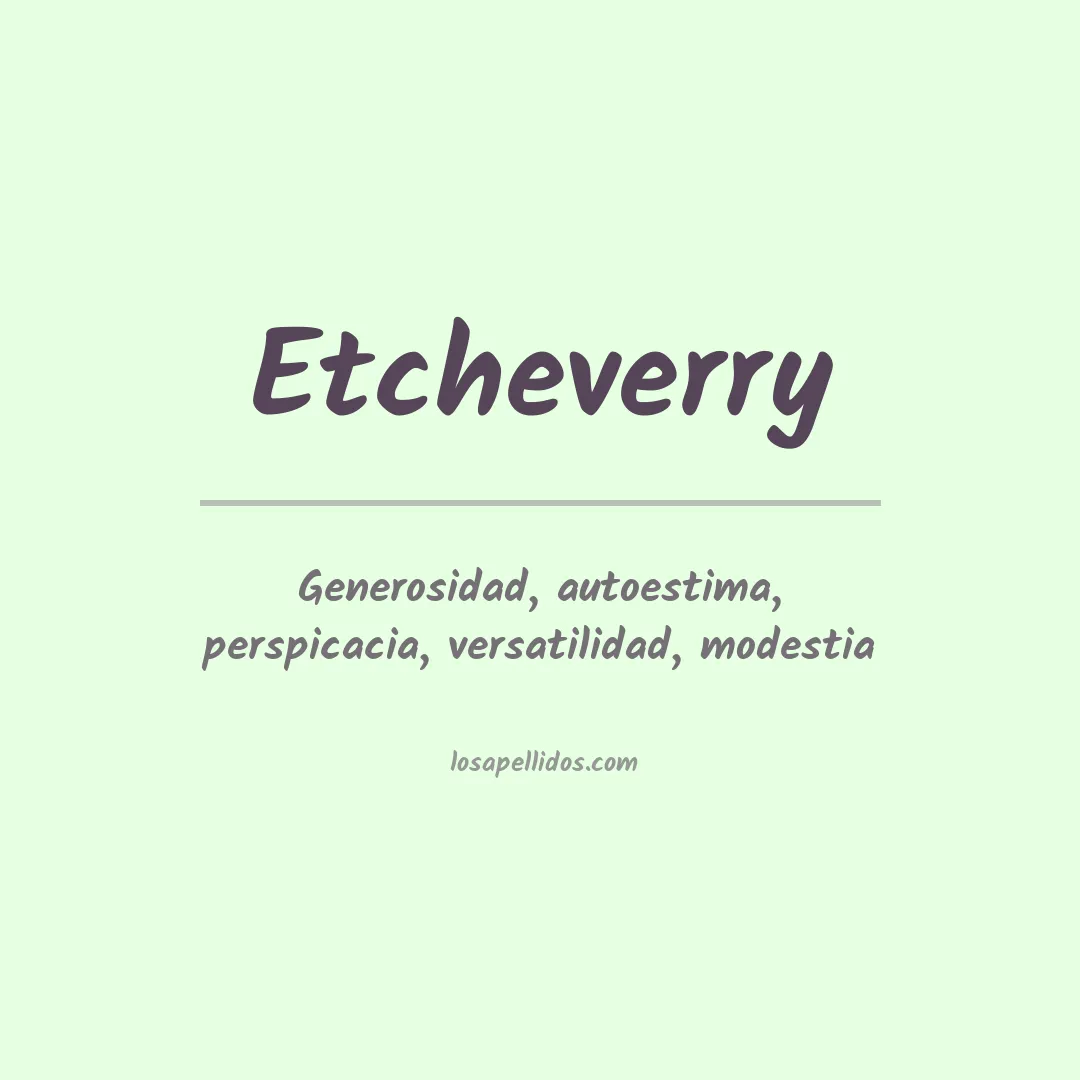 Apellido Etcheverry