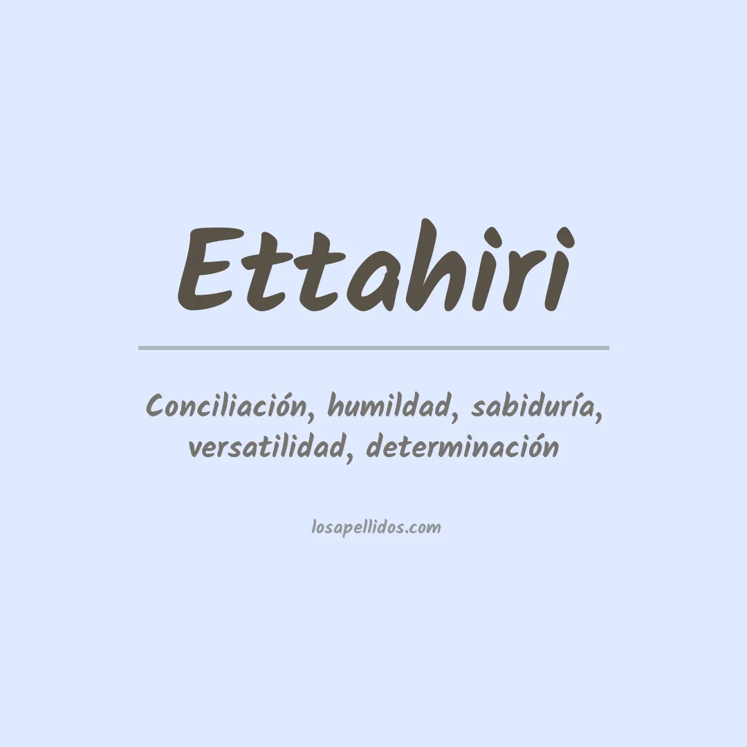 Apellido Ettahiri