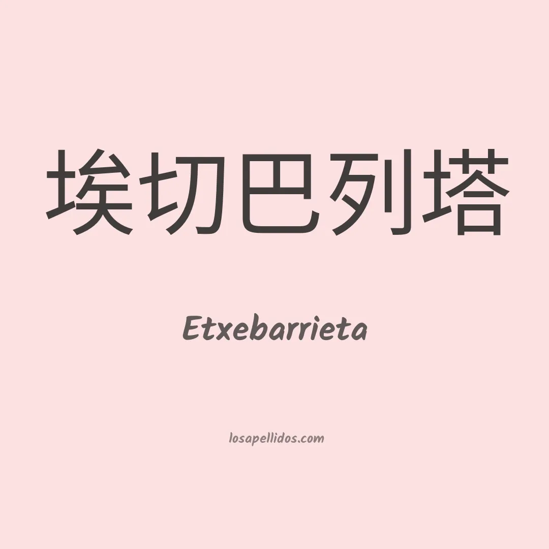 Etxebarrieta en chino
