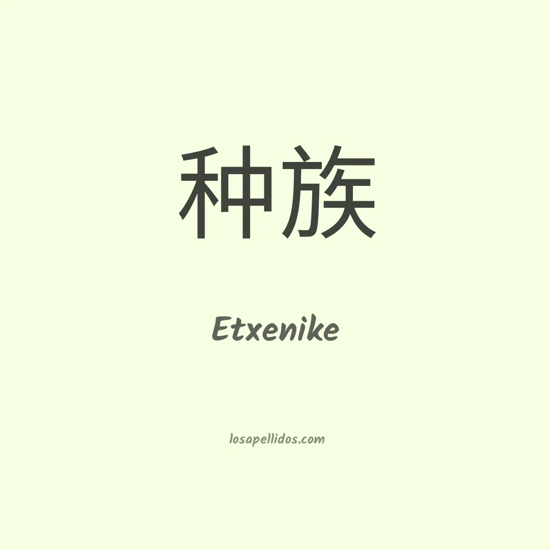 Etxenike en chino
