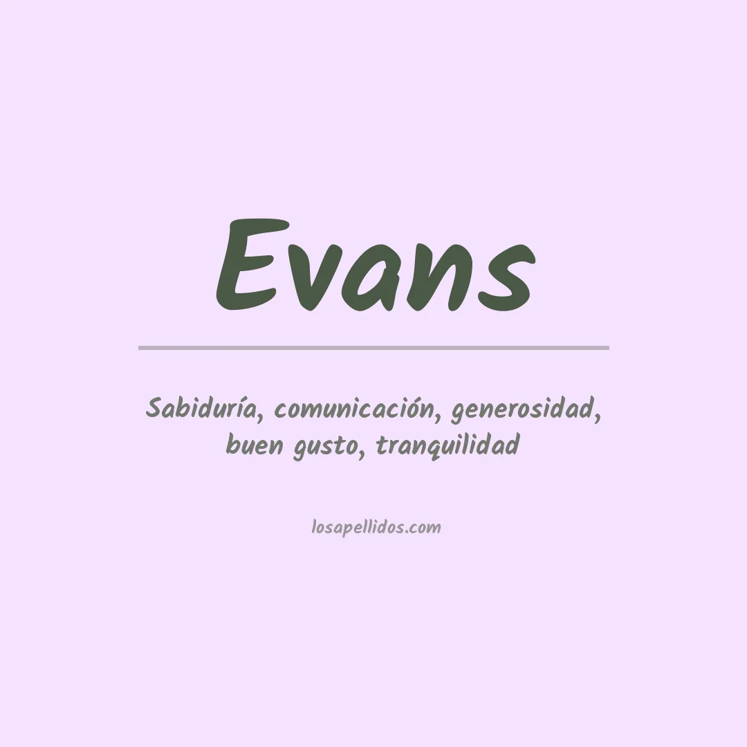 Apellido Evans
