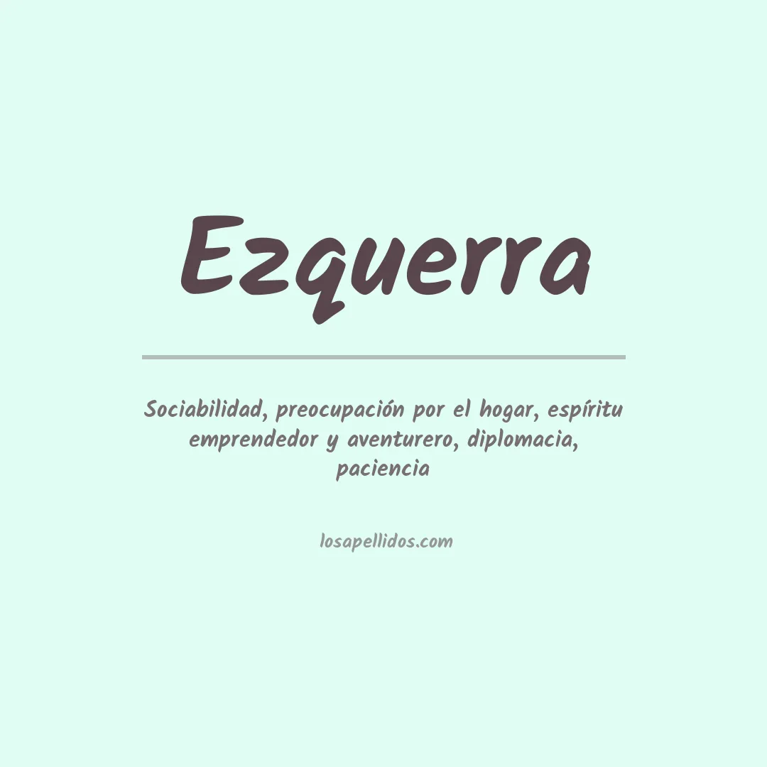 Apellido Ezquerra