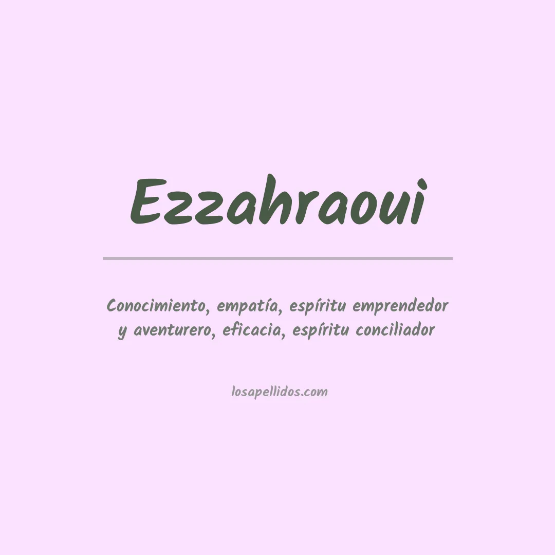 Apellido Ezzahraoui