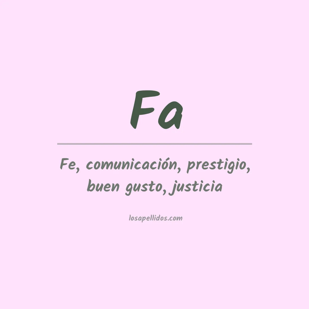 Apellido Fa