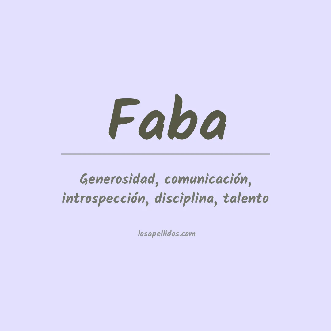 Apellido Faba