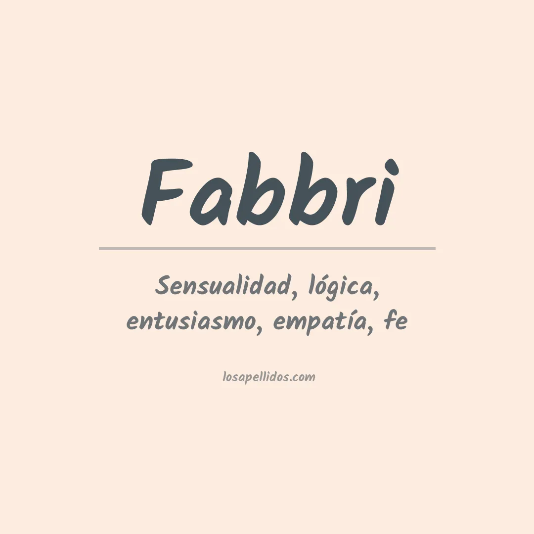 Apellido Fabbri