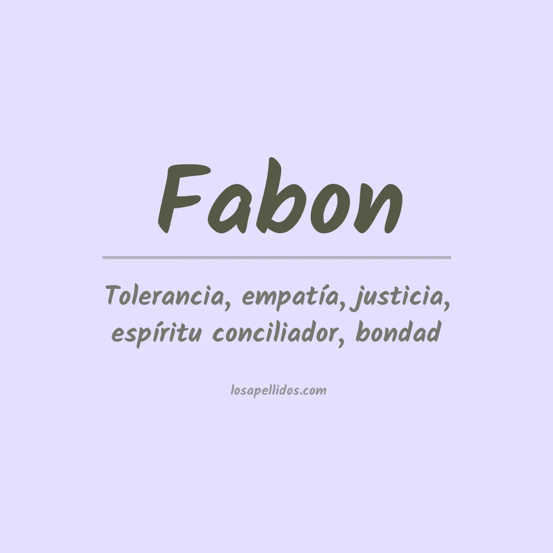 Apellido Fabon
