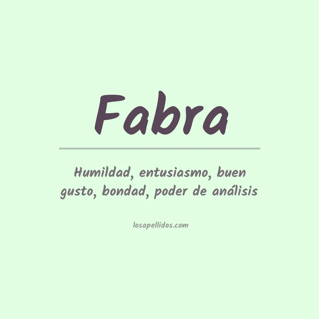 Apellido Fabra