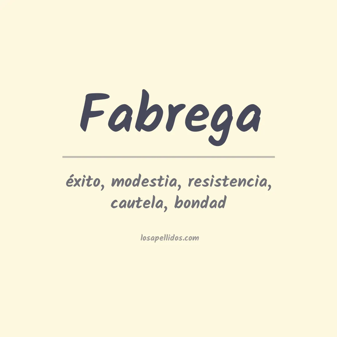 Apellido Fabrega