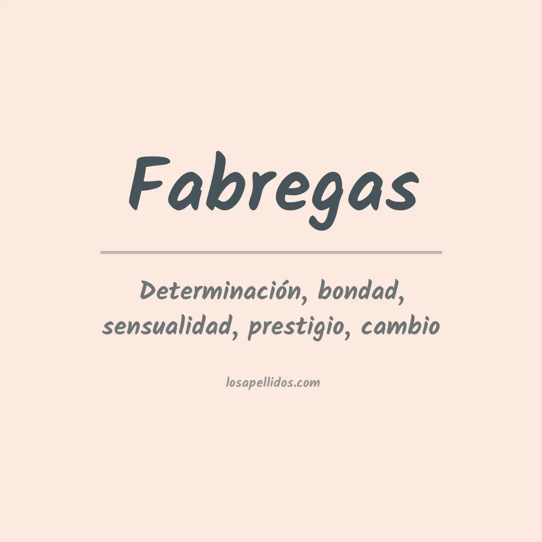 Apellido Fabregas