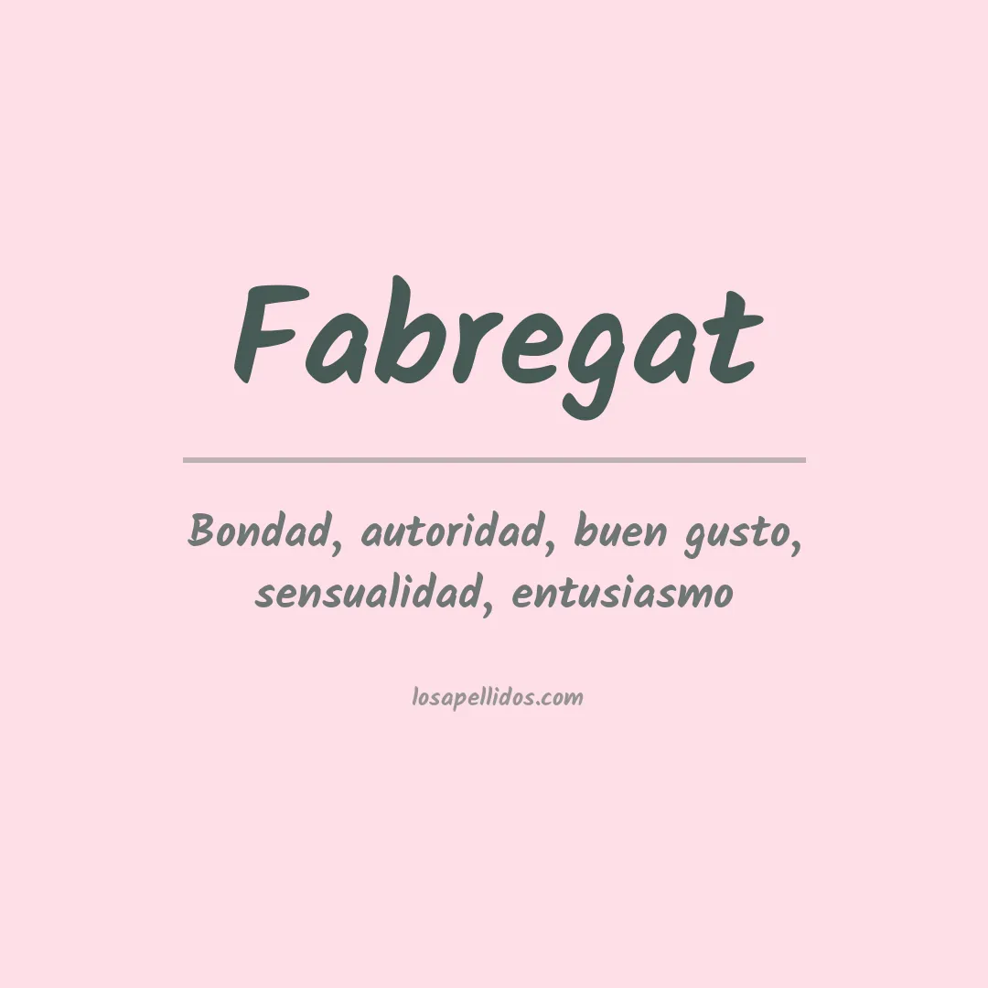Apellido Fabregat
