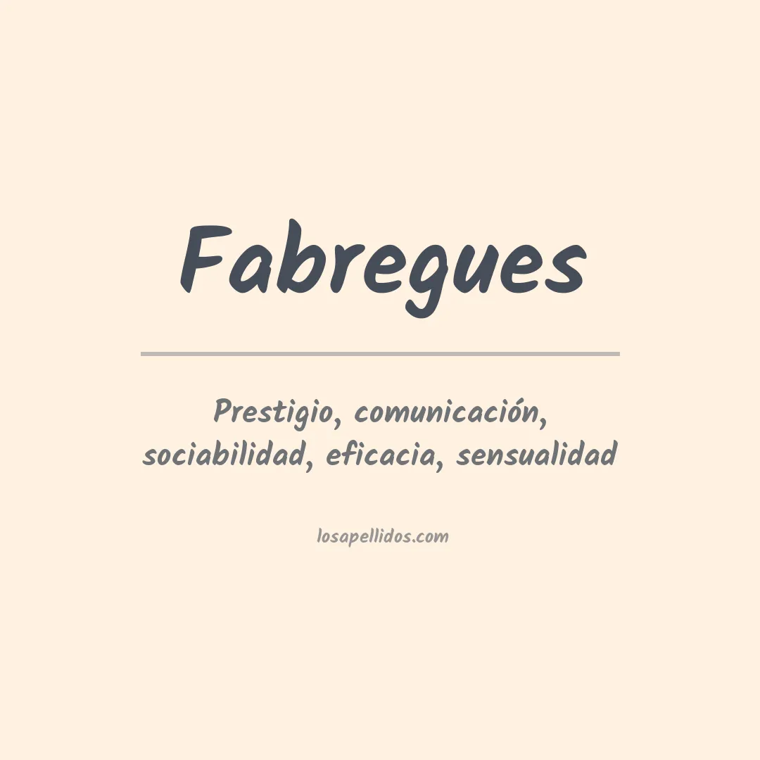 Apellido Fabregues