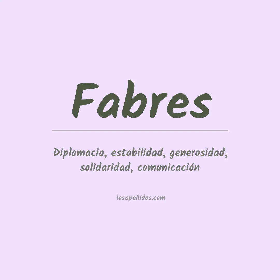 Apellido Fabres
