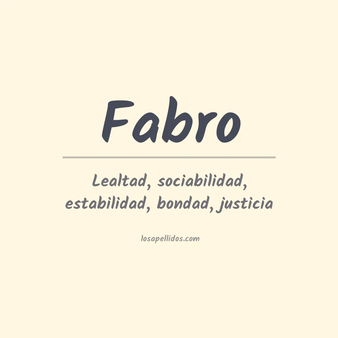 Apellido Fabro