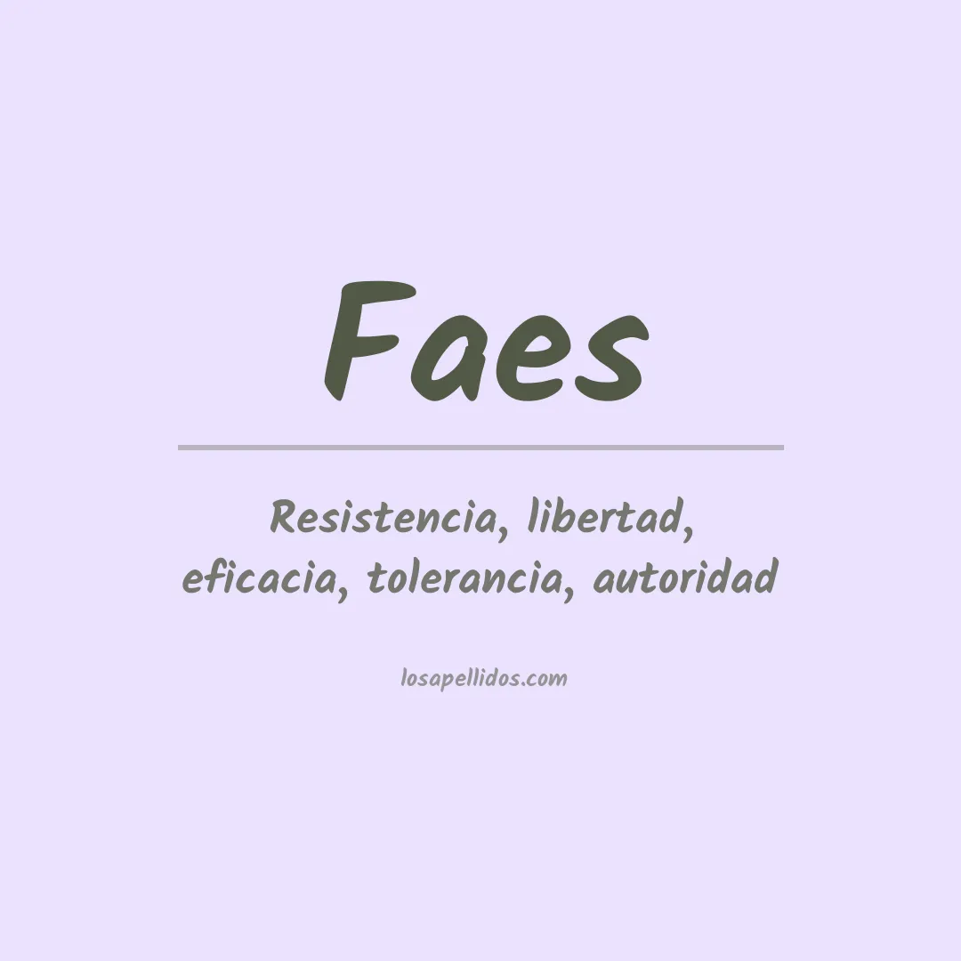 Apellido Faes