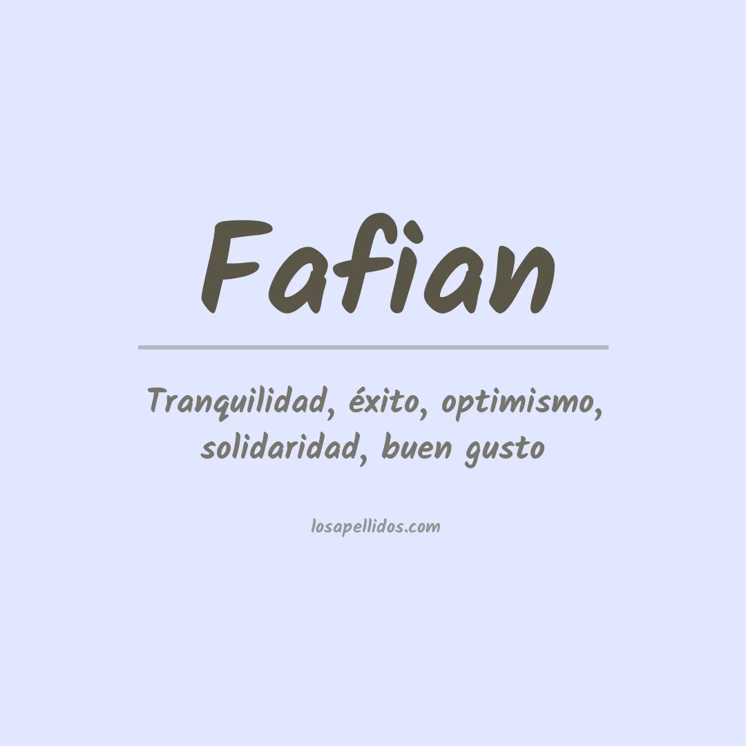 Apellido Fafian
