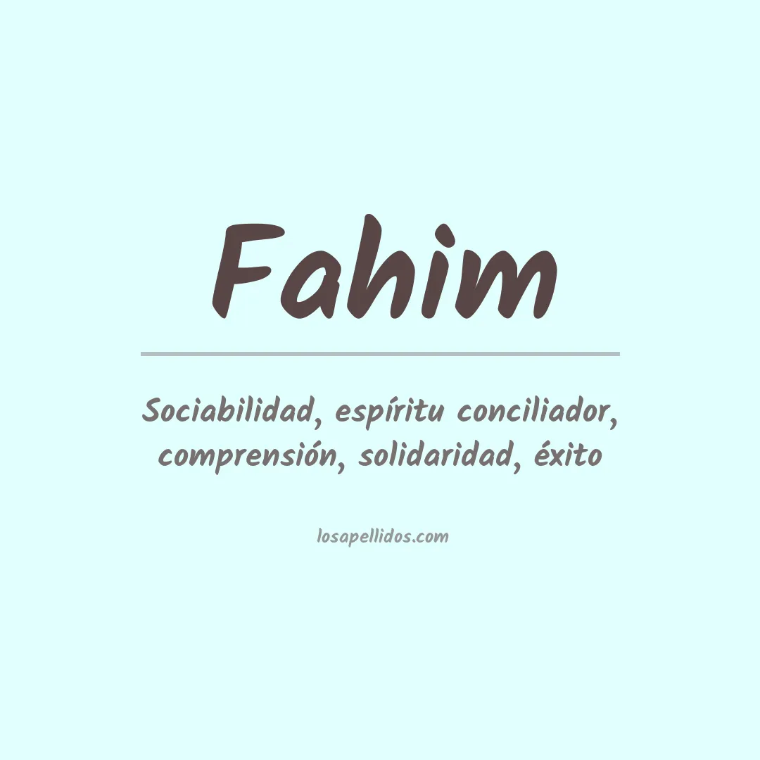 Apellido Fahim