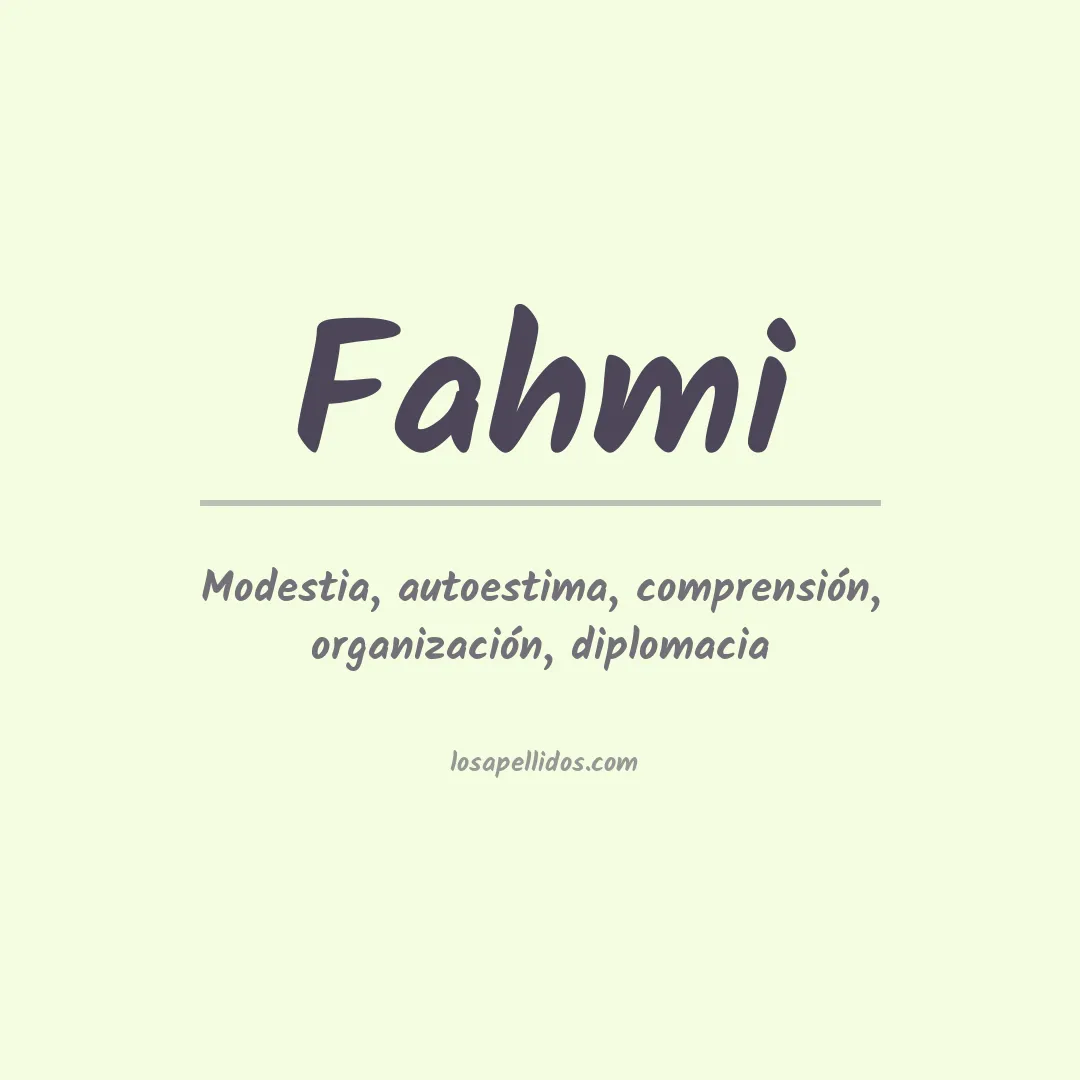 Apellido Fahmi