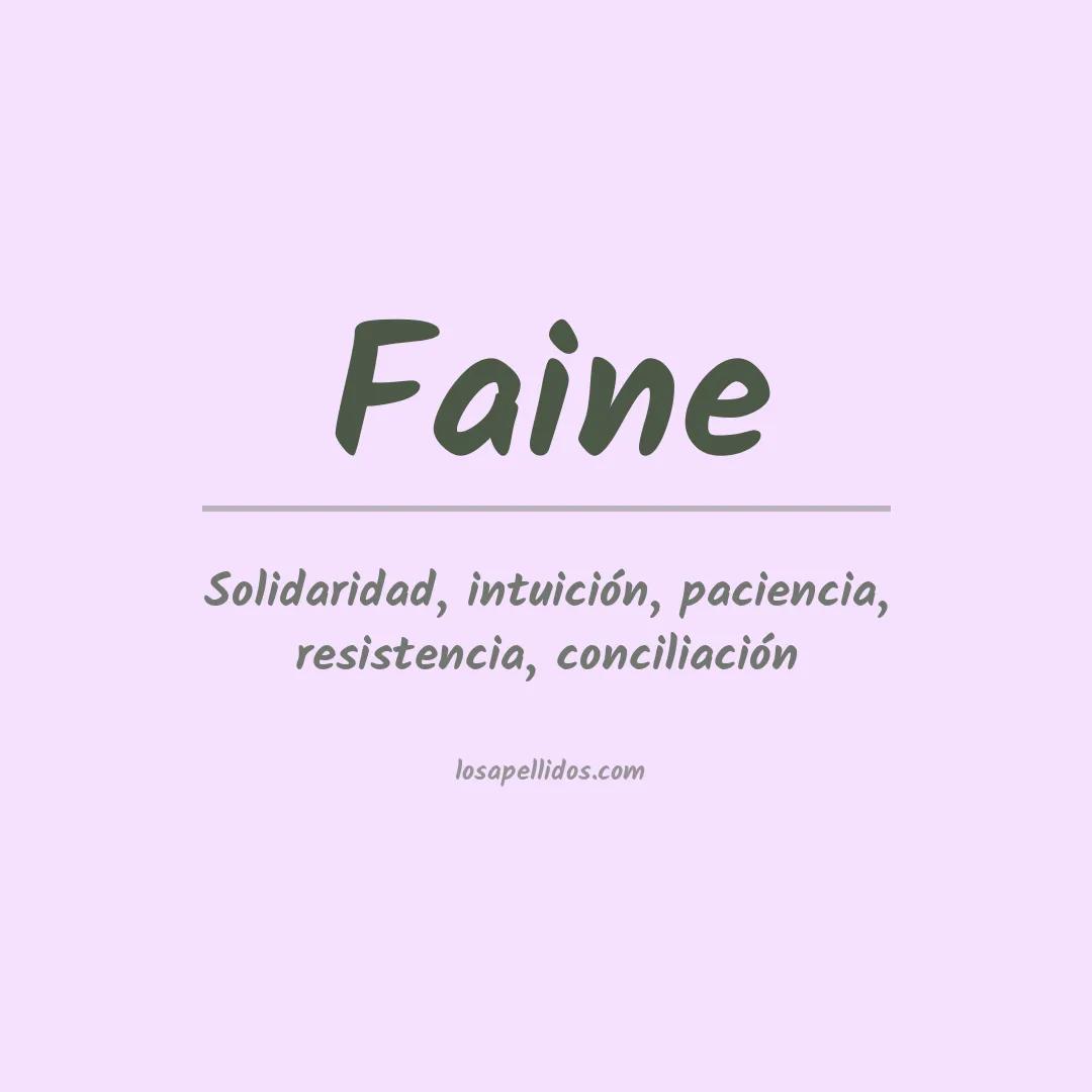 Apellido Faine