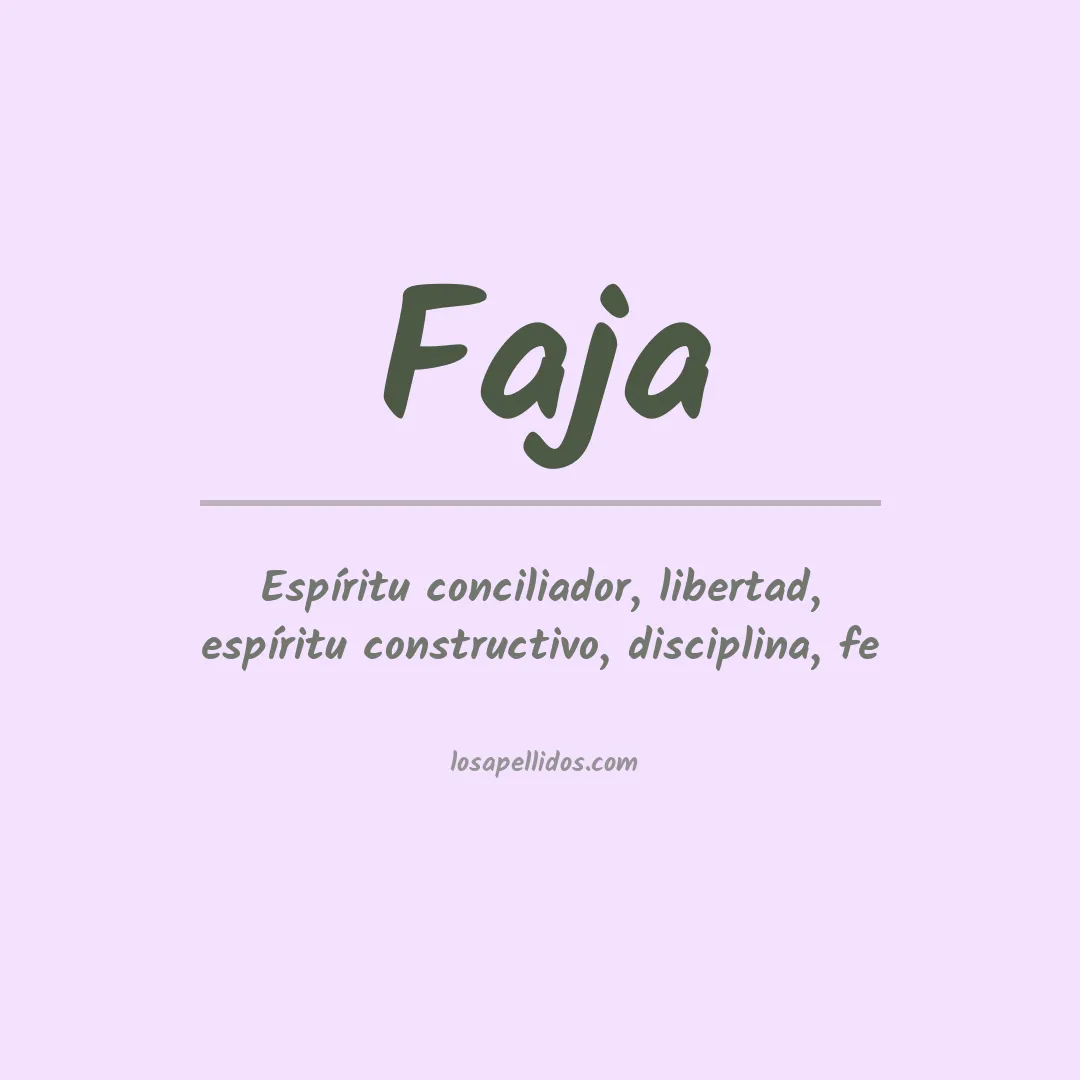 Apellido Faja