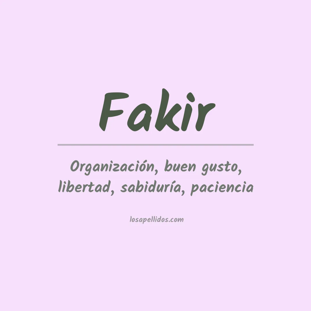 Apellido Fakir