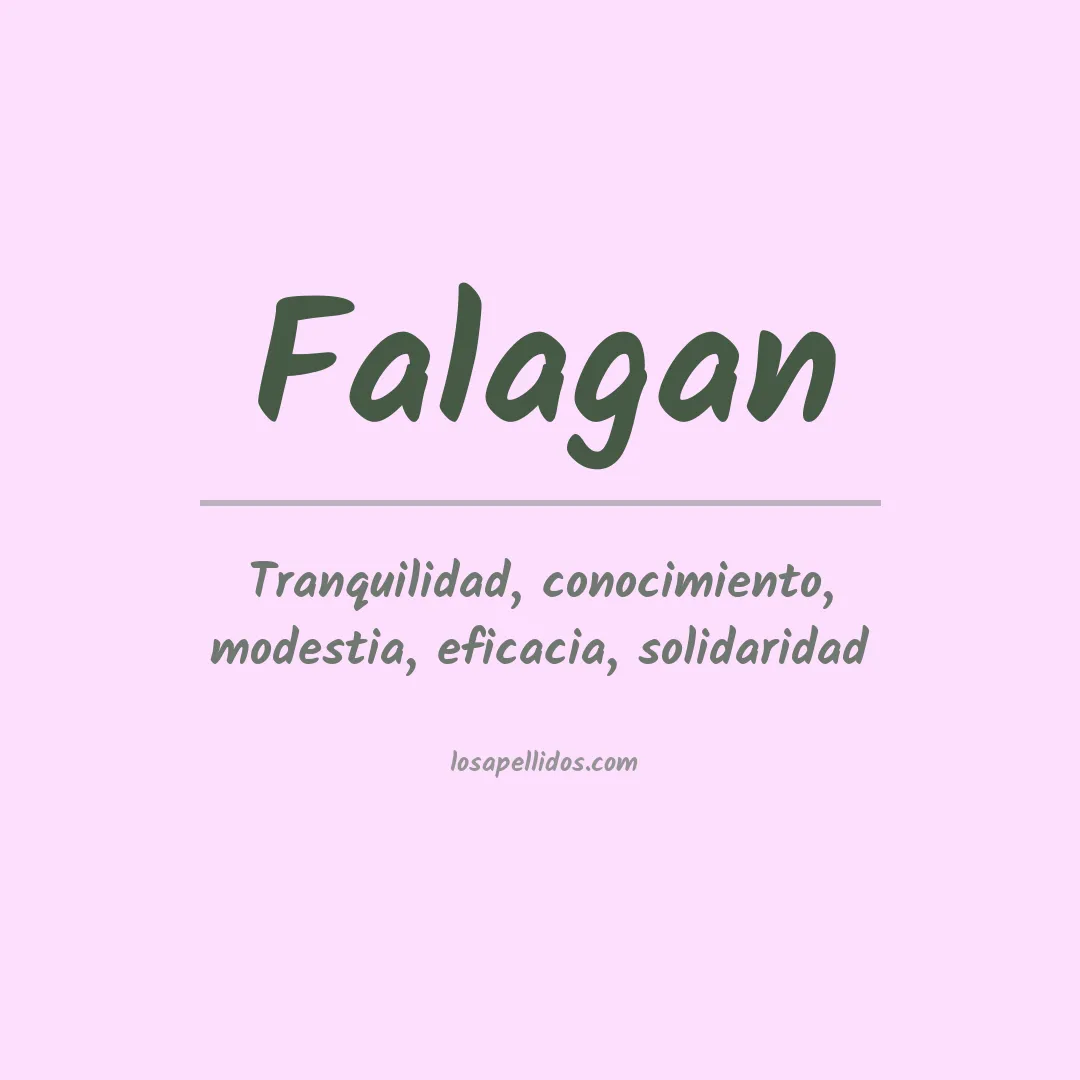 Significado del Apellido Falagan