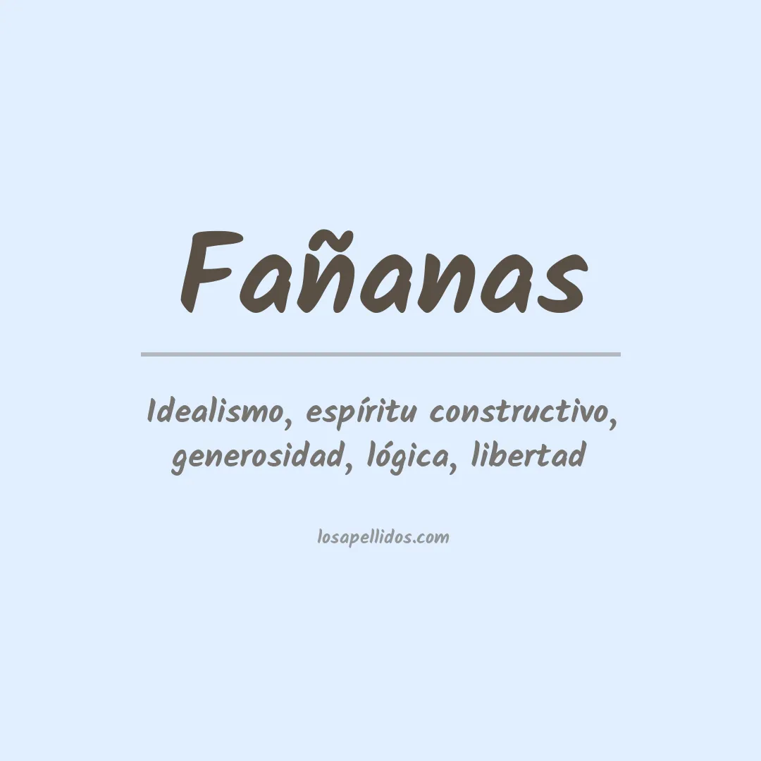 Apellido Fañanas