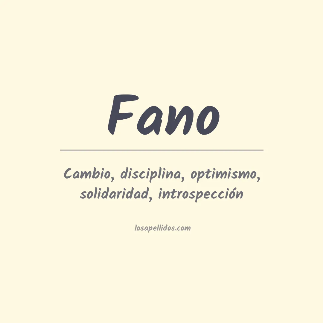 Apellido Fano