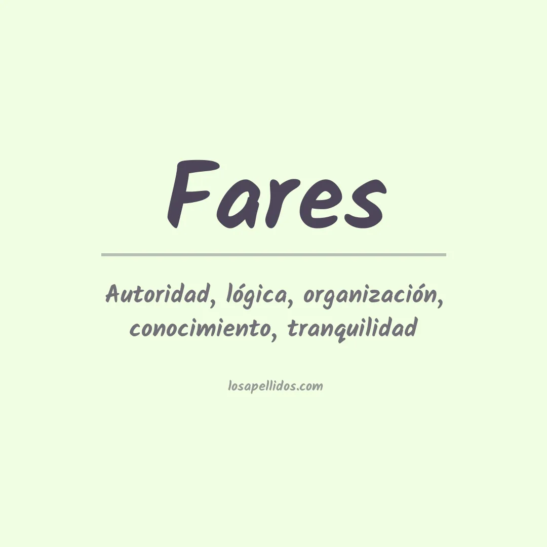 Apellido Fares