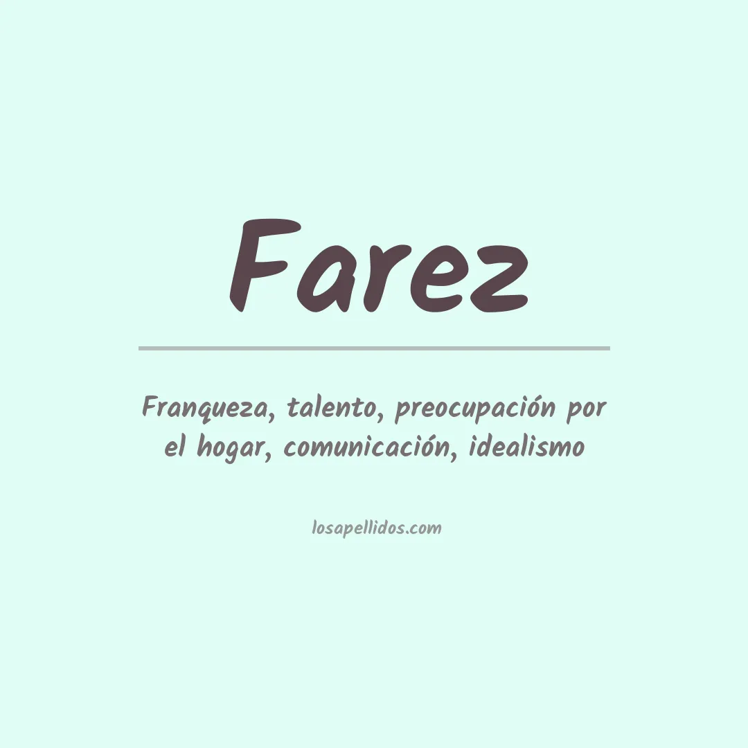 Apellido Fárez