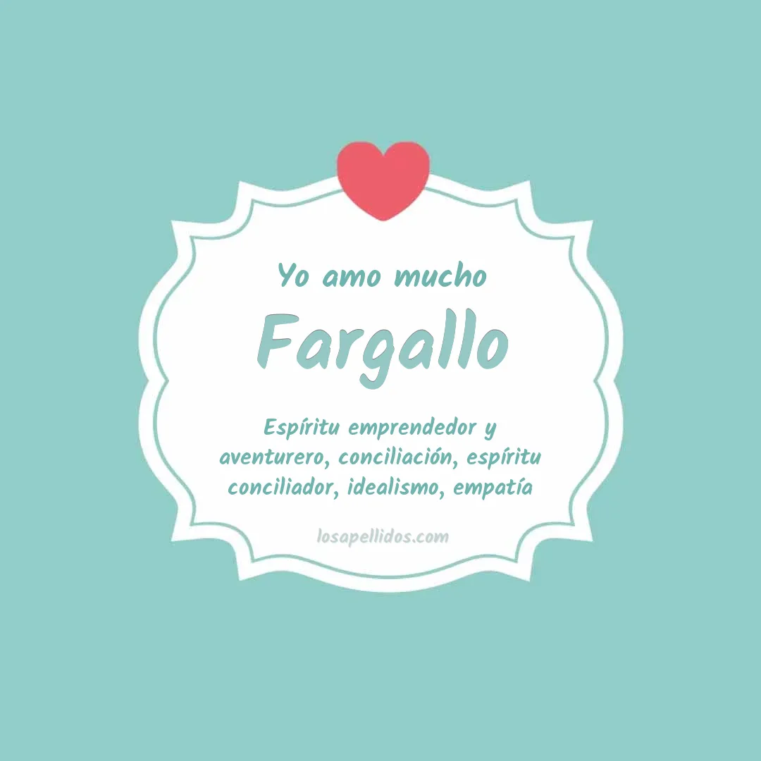 Yo amo mucho Fargallo