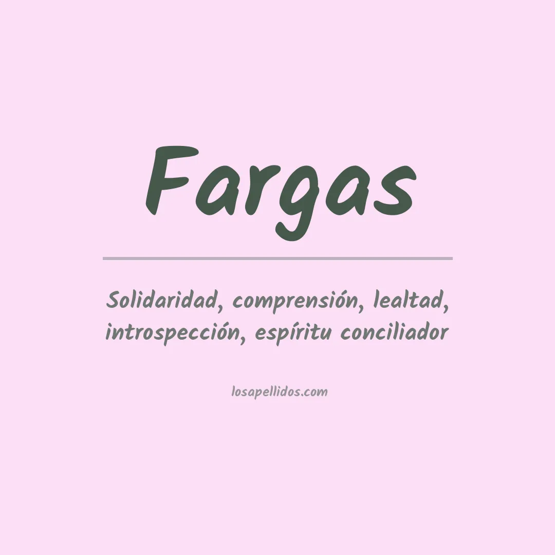 Apellido Fargas