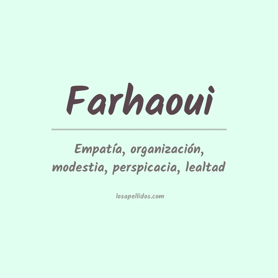 Apellido Farhaoui
