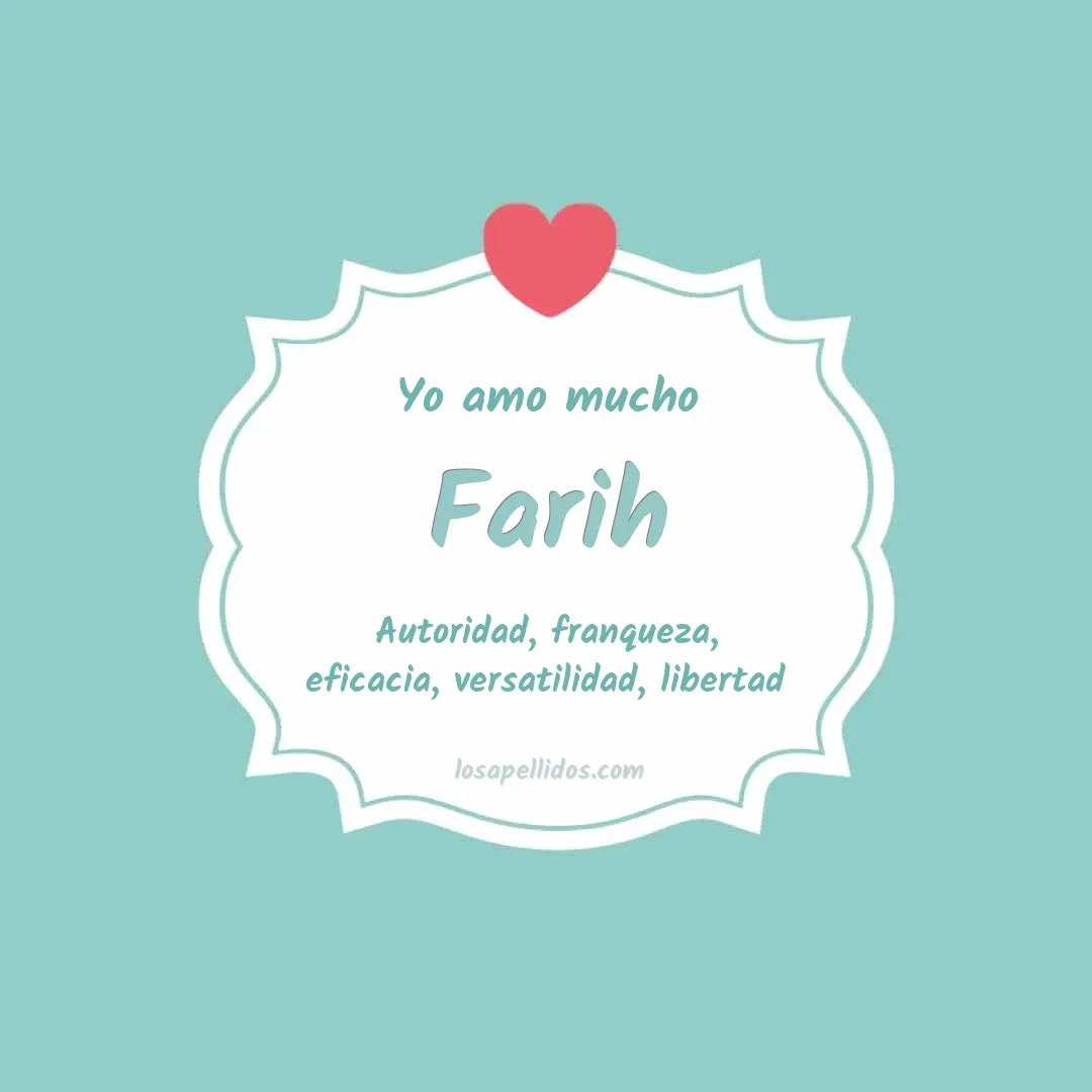 Yo amo mucho Farih