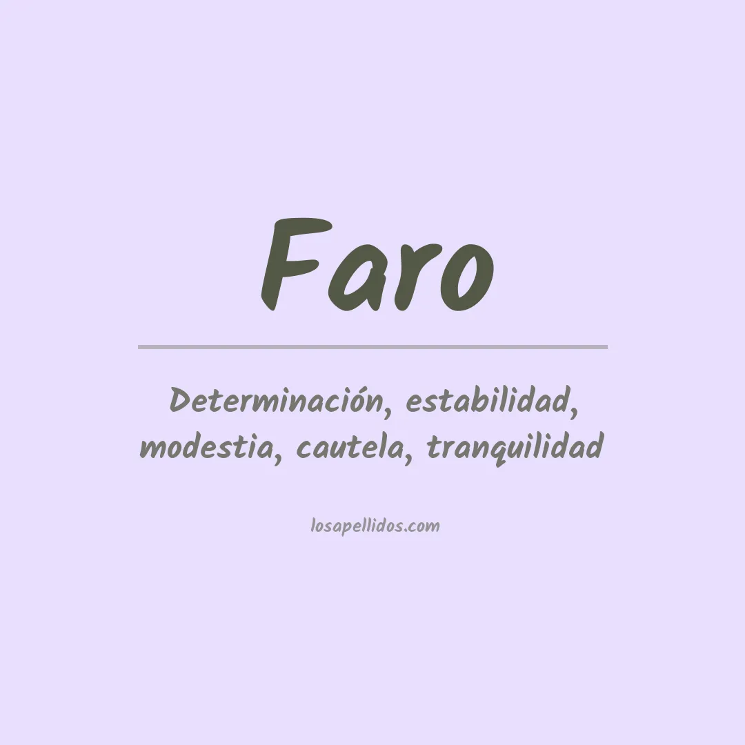 Apellido Faro