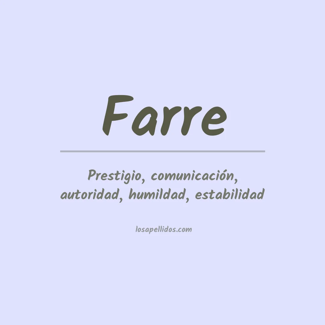 Apellido Farre
