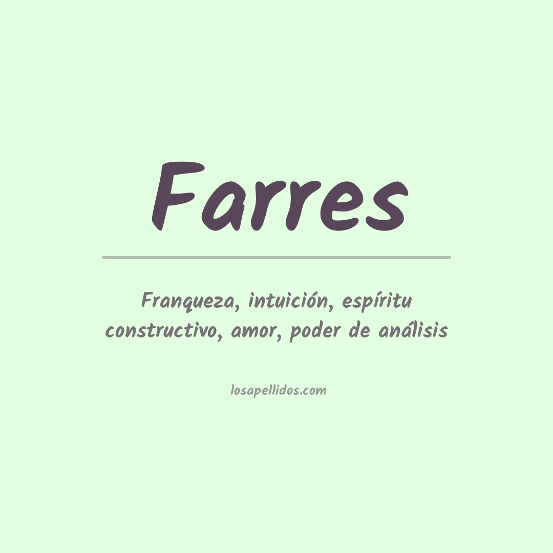 Apellido Farres