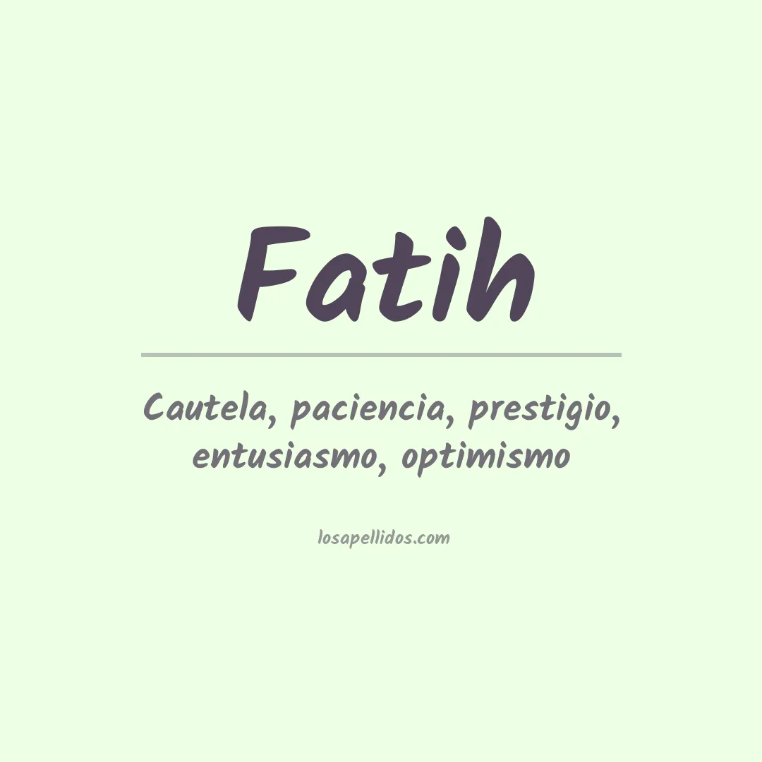 Apellido Fatih